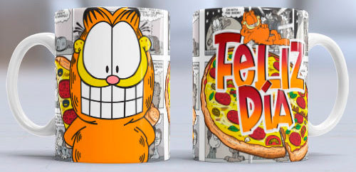 Taza de cerámica con diseño de Garfield