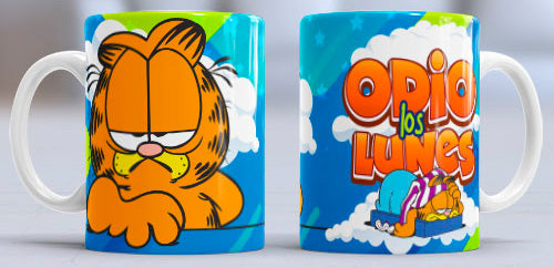 Taza de cerámica con diseño de Garfield