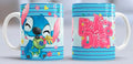 Taza de cerámica con diseño de Lilo y Stitch