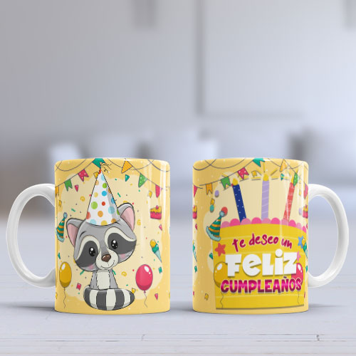 Taza de cerámica con diseño para Cumpleaños