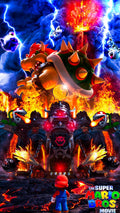 Lámina de Aluminio con diseño de Mario Bros  vs Bowser