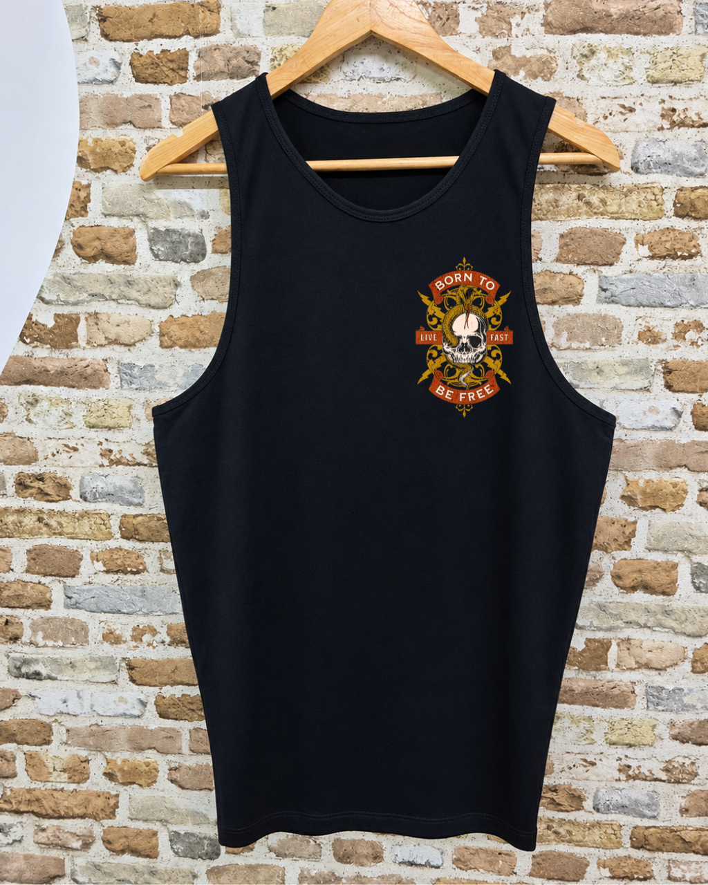 Camiseta Sin Mangas Born To Be Free - Delantera