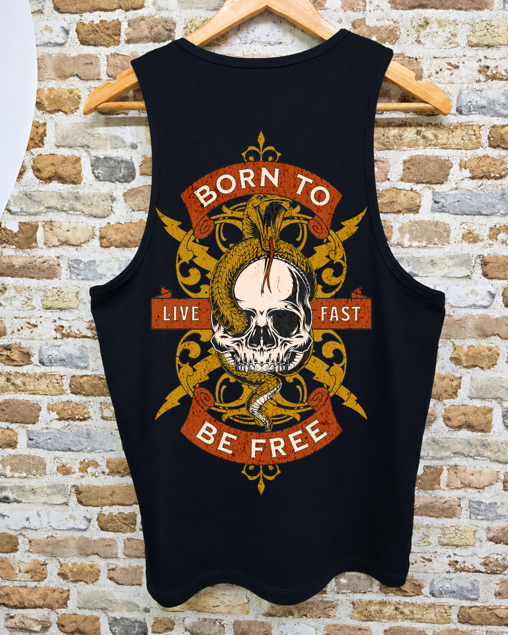 Camiseta Sin Mangas Born To Be Free - Trasera