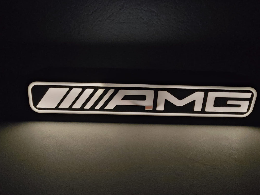 Caja de Luz 3D AMG simulación Fibra de Carbono
