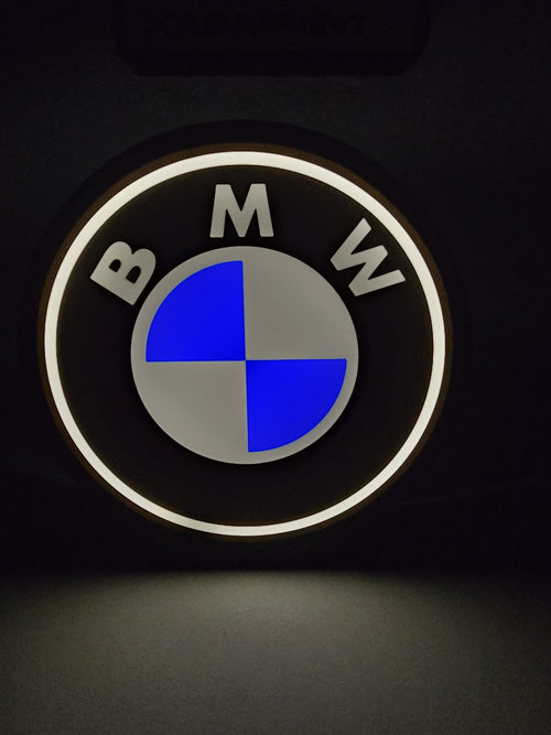Caja de Luz 3D BMW Fibra de Carbono