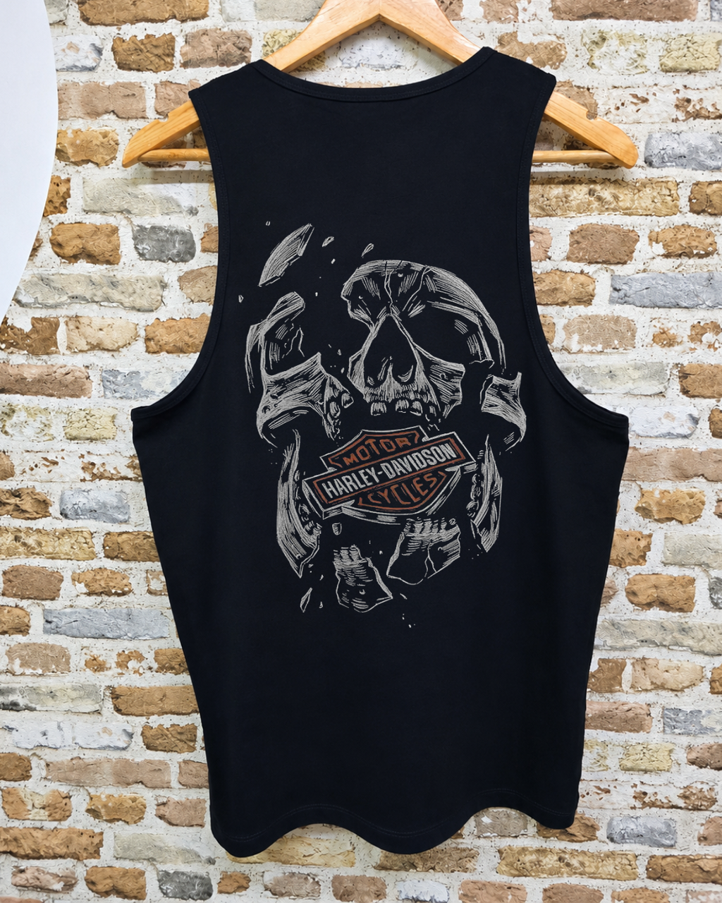 Camiseta Sin Mangas Harley-Davidson Calavera Rota - Trasera