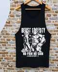 Camiseta tirantes gym Beast Factory Bulma Vegeta No Pain No Gain negro