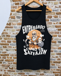 Camiseta tirantes gym Entrenando como un Saiyajin Maestro Roshi negro