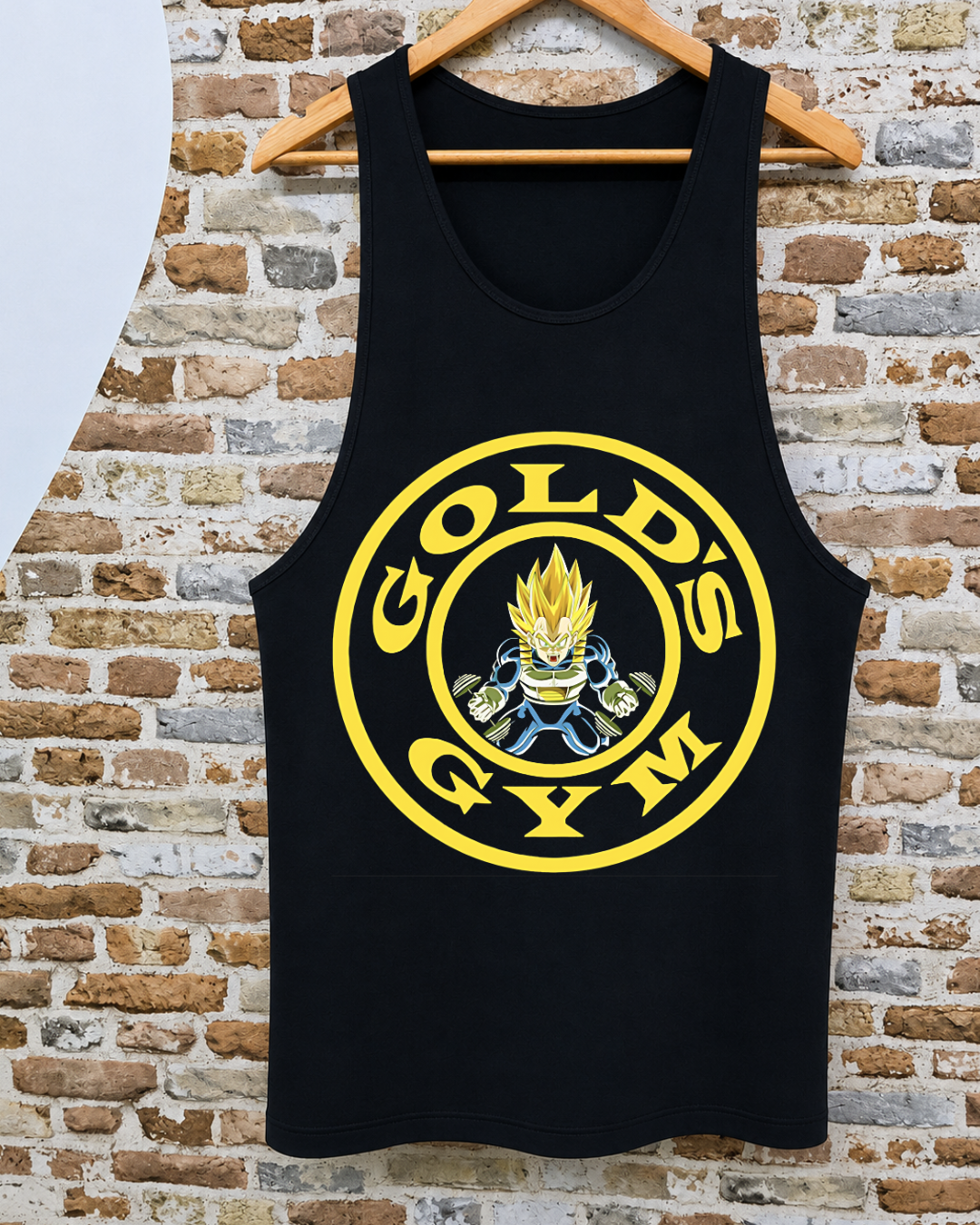 Camiseta Tirantes Gym Gold's Gym - Vegeta SSJ