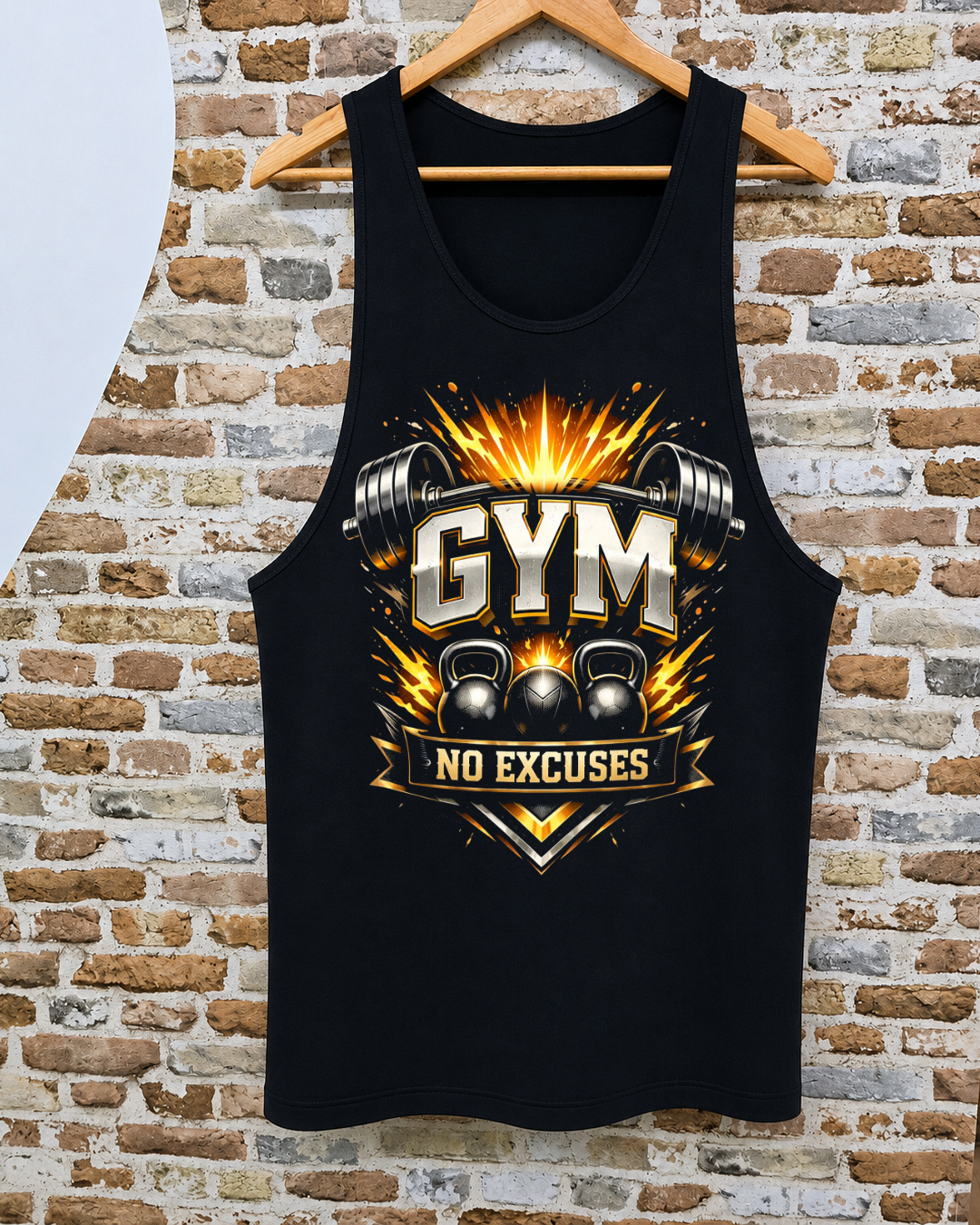 Camiseta Tirantes Gym No Excuses