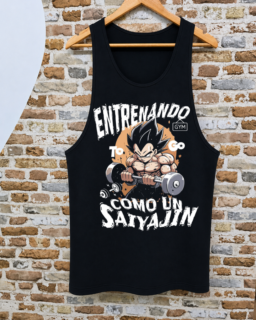 Camiseta Tirantes Gym Vegeta - Entrenando como un Saiyajin
