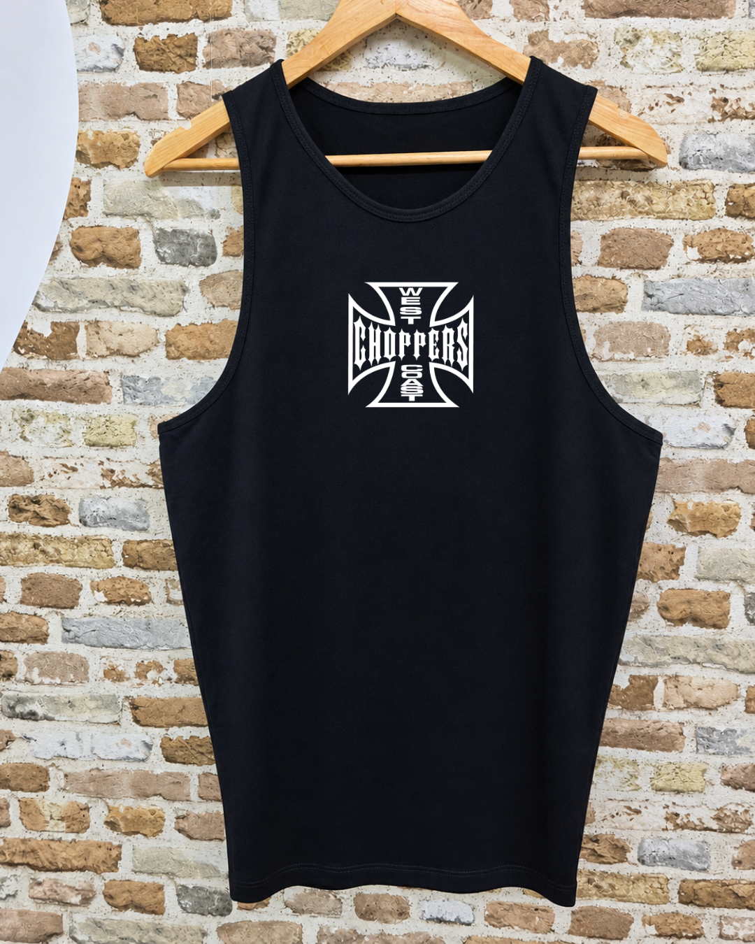 Camiseta Sin Mangas West Coast Choppers Cruz Negra - Delantera