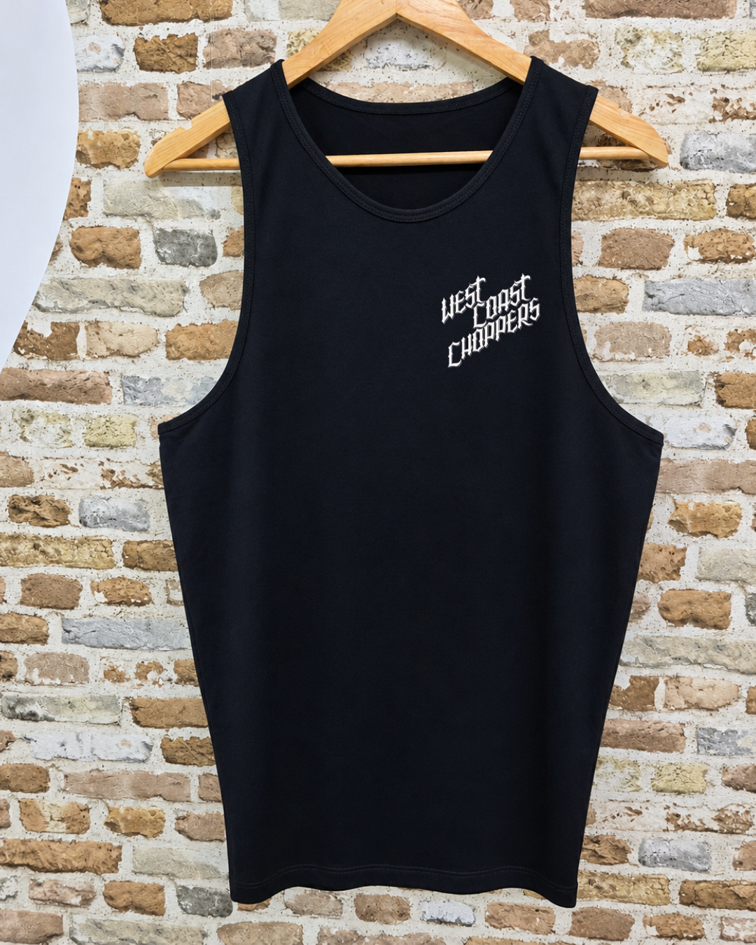 Camiseta Sin Mangas West Coast Choppers Manos Rezando Calavera - Delantera