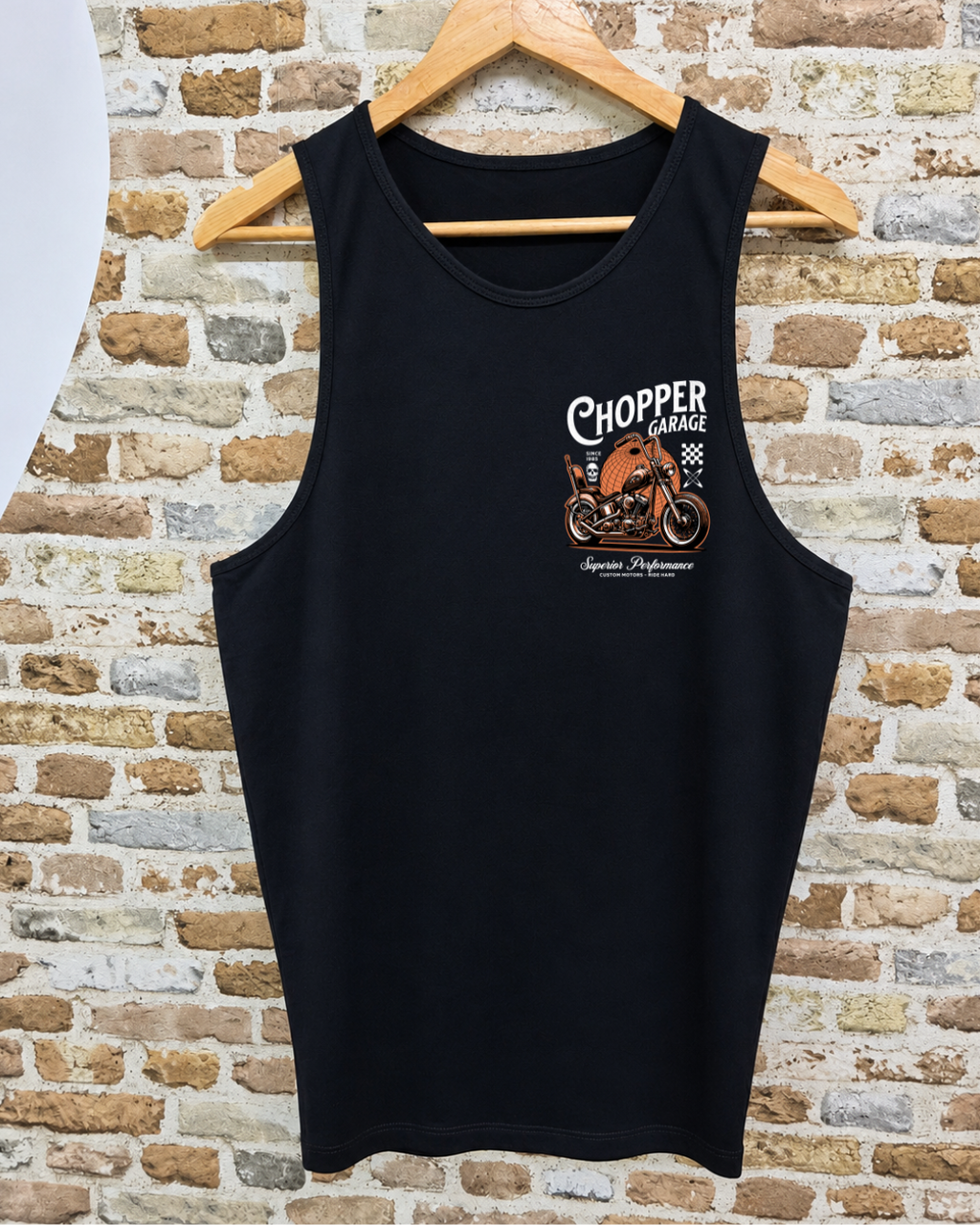Camiseta Sin Mangas Chopper Garage Since 1985 - Delantera