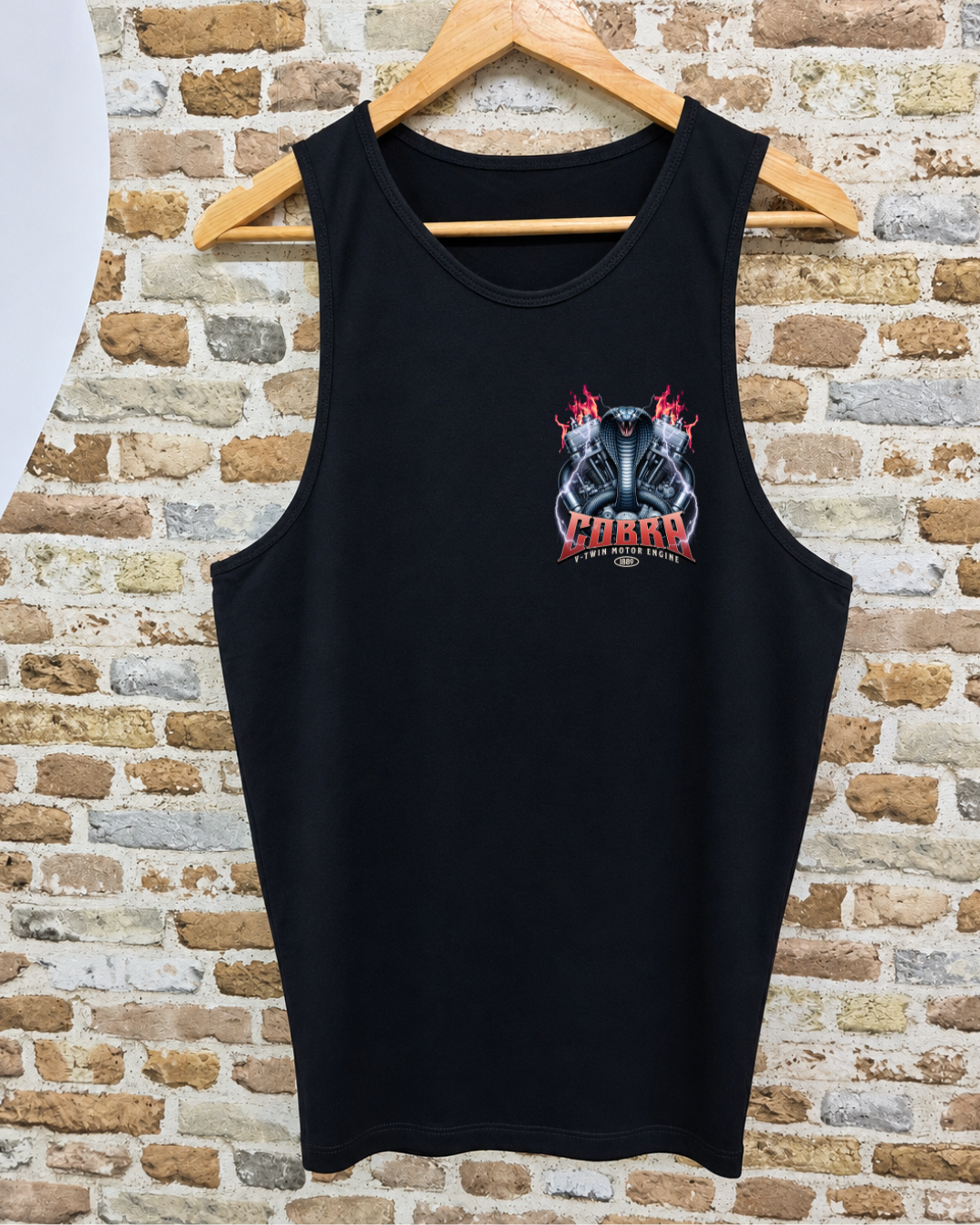 Camiseta Sin Mangas Cobra V-Twin Motor Engine 1889 - Delantera
