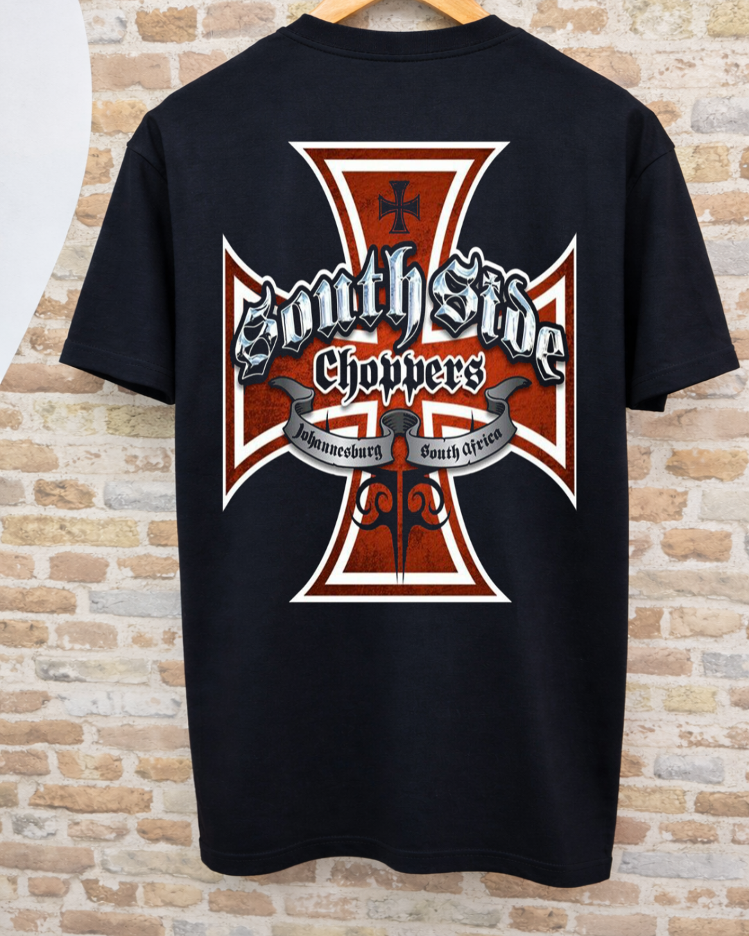 Camiseta South Side Choppers — Cruz Maltesa Johannesburg Basic