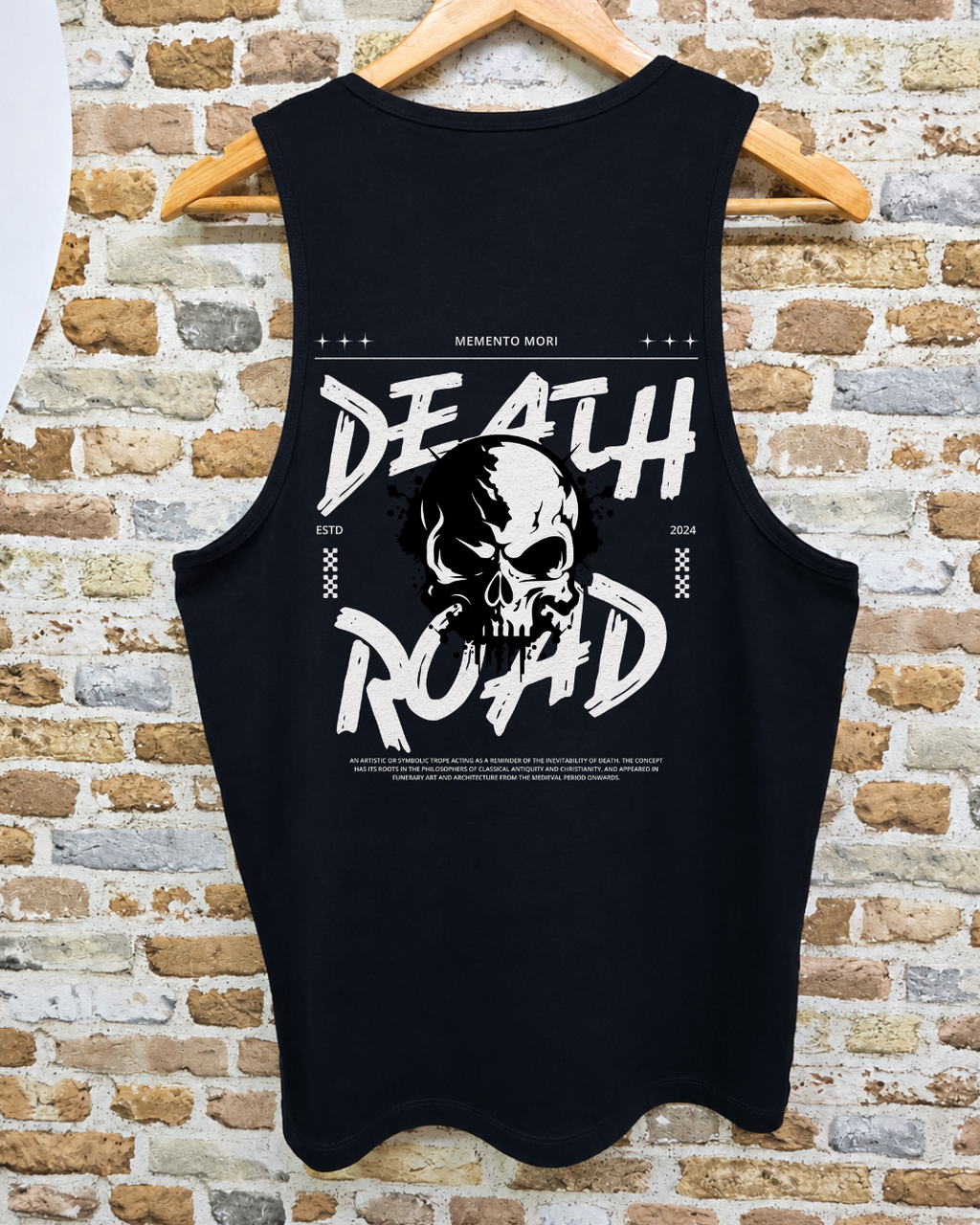 Camiseta Sin Mangas Death Road Memento Mori - Trasera