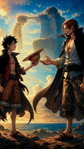 Lámina de Aluminio Luffy y Compañero con Recuerdo One Piece