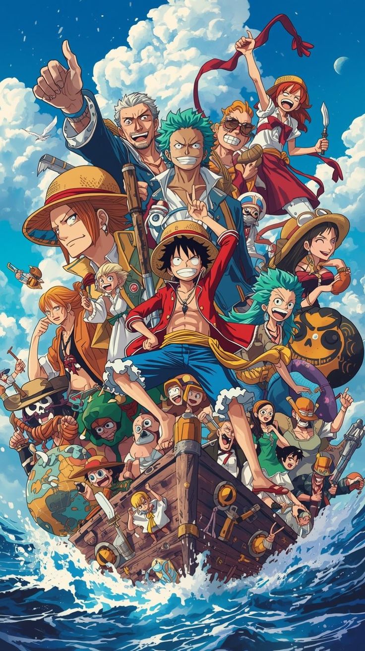 Lámina de Aluminio Tripulación One Piece en el Mar