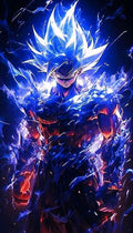 Lámina de Aluminio con diseño Goku Nivel Dios Neón