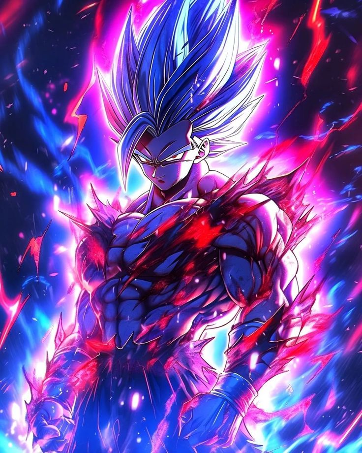 Lámina de Aluminio con diseño de Goku Super Guerrero Neón