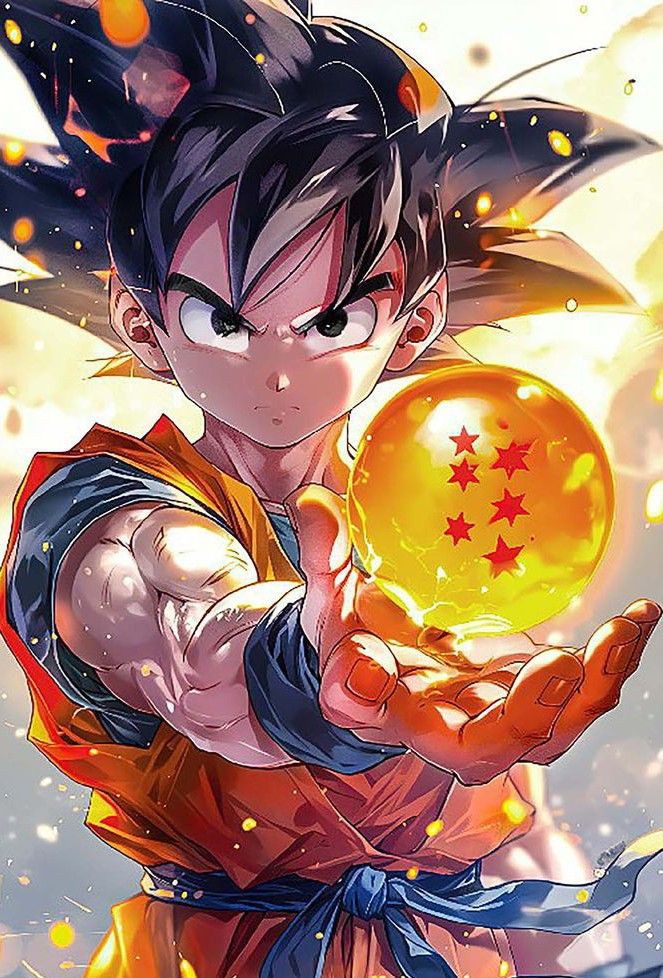 Lámina aluminio Goku y Bola