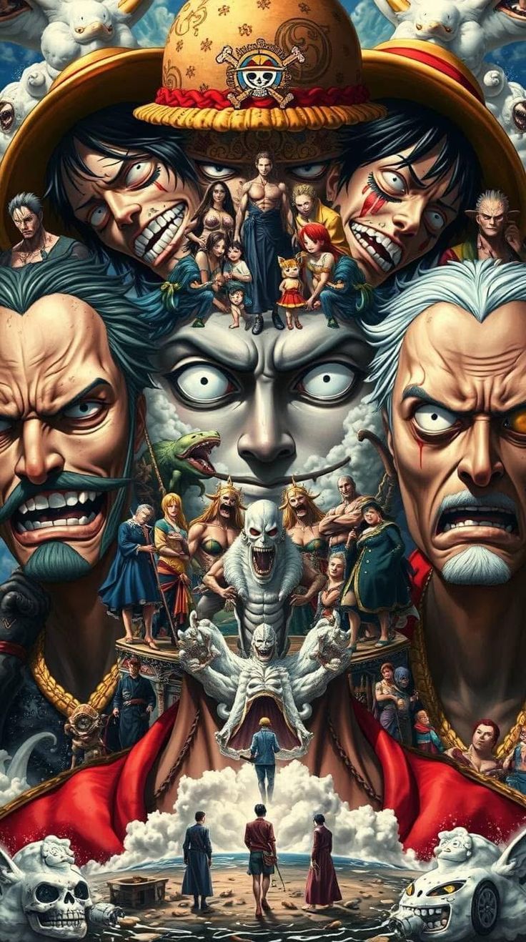 Lámina de Aluminio Villanos y Personajes One Piece