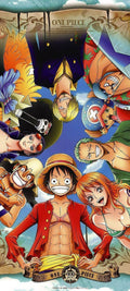 Lámina de Aluminio Personajes One Piece en Círculo