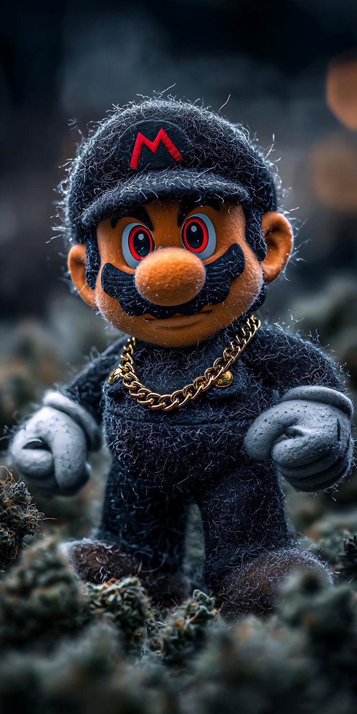 Lámina con diseño de Mario Bros urbano Edición peluche