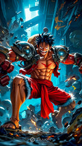 Lámina de Aluminio Luffy Estilo Guerrero