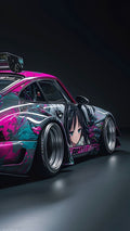 Lámina de aluminio con diseño lateral de PORSCHE GT3 JDM