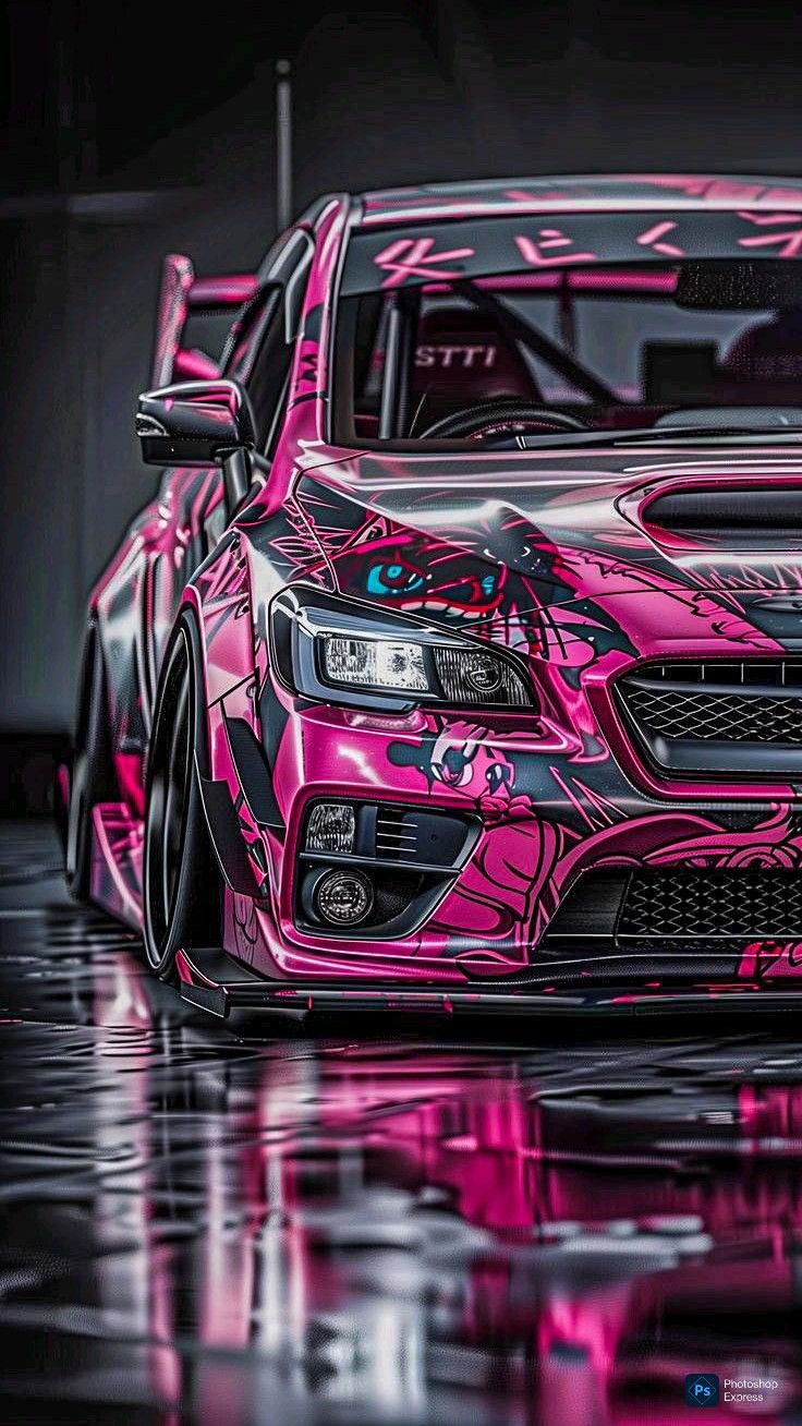 Lámina de Aluminio con diseño de SUBARU STI  JDM