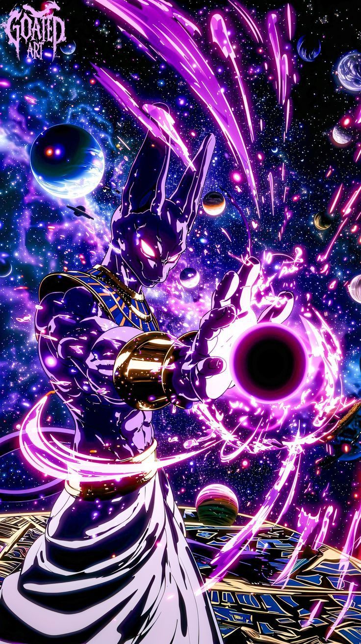 Lámina Dragon Ball - Bills Dios de la Destrucción en el Espacio