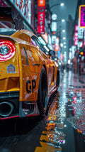 Lámina de Aluminio con diseño de Nissan GTR en las calles de Japón