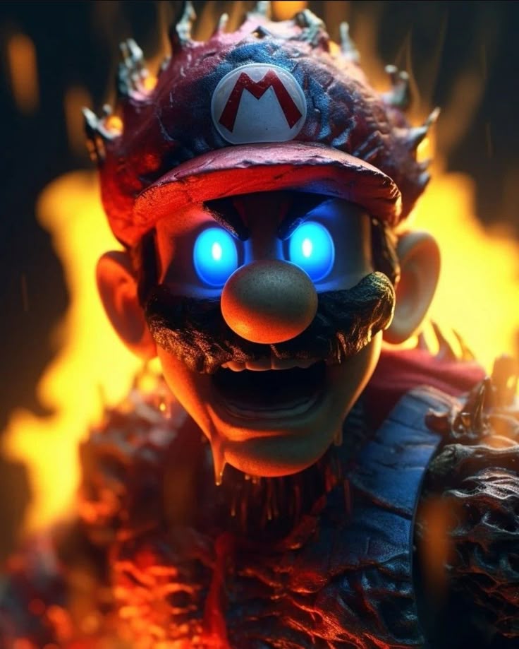 Lámina de Aluminio con diseño de Mario Bros Diabólico