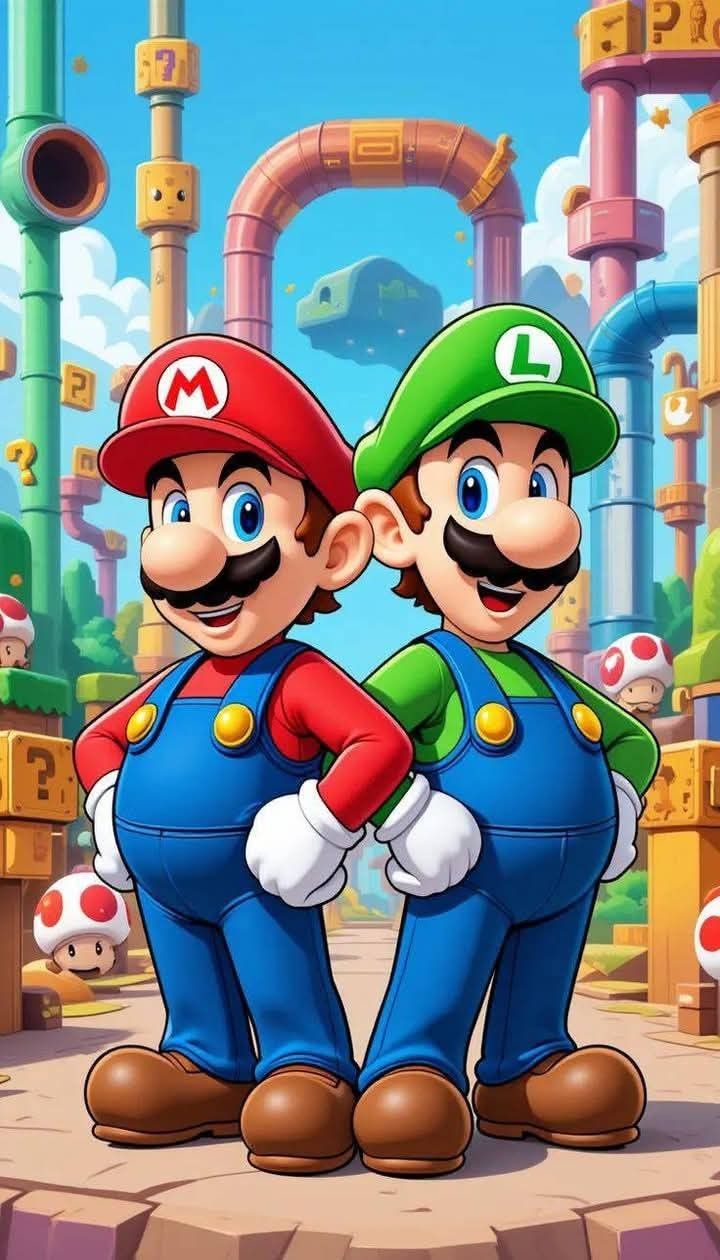 Lámina de Aluminio con diseño de Mario y Luigi