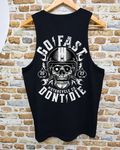 Camiseta Sin Mangas Go Fast Don't Die Motorcycle Co. - Trasera
