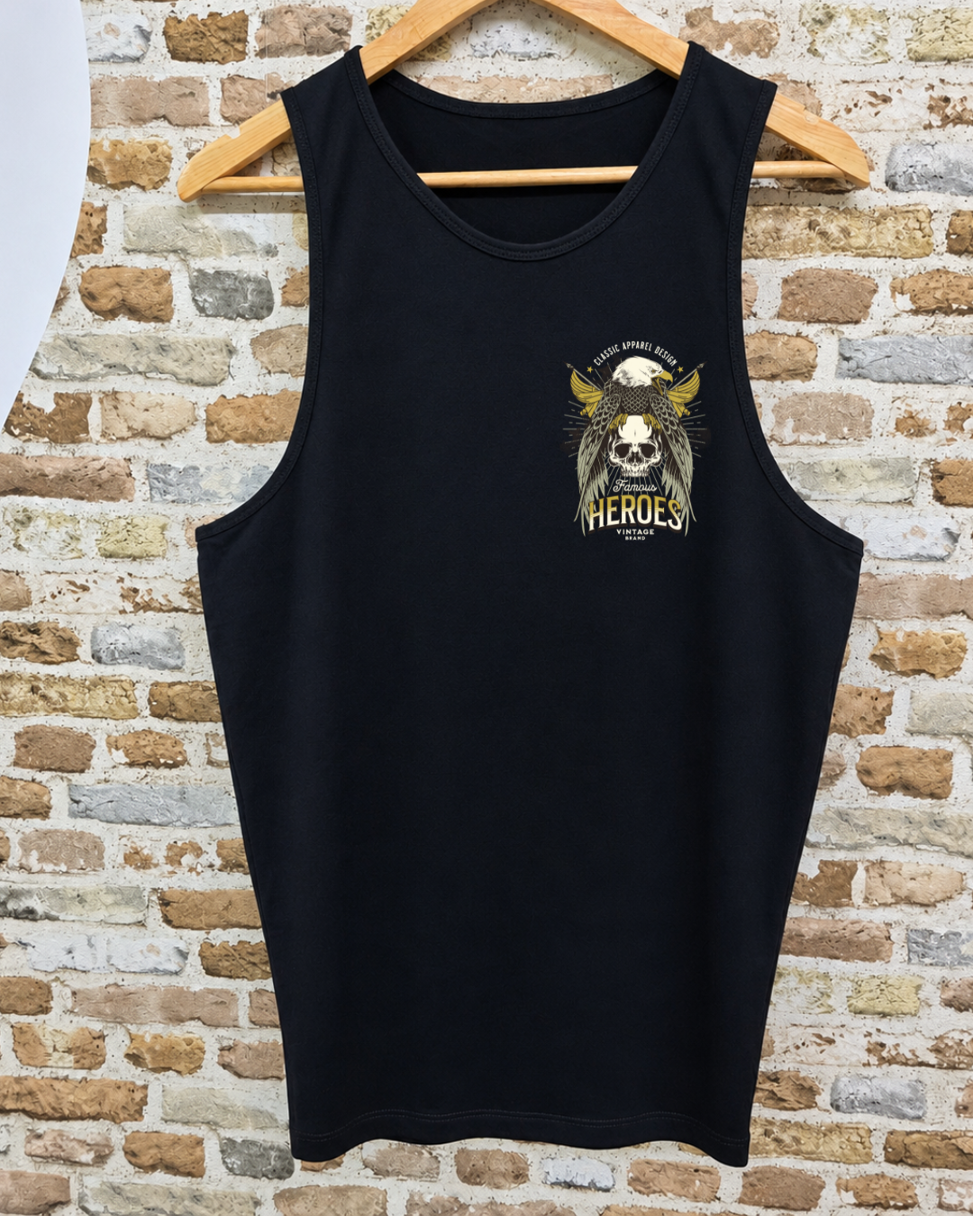 Camiseta Sin Mangas Famous Heroes Vintage Brand - Delantera